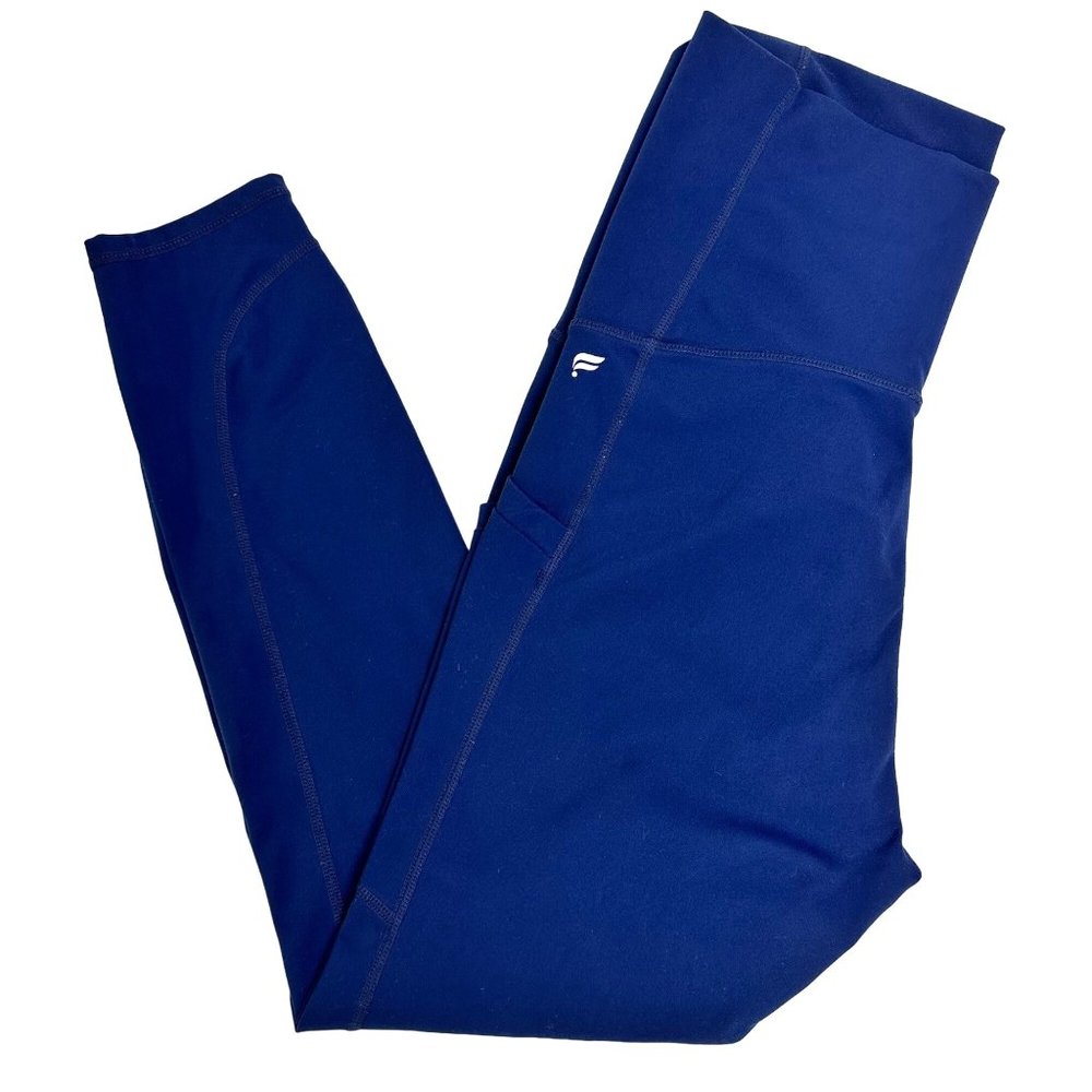 Fabletics | PureLuxe High-Waisted Belly Coverage Maternity Legging Blue 7/8 | Si